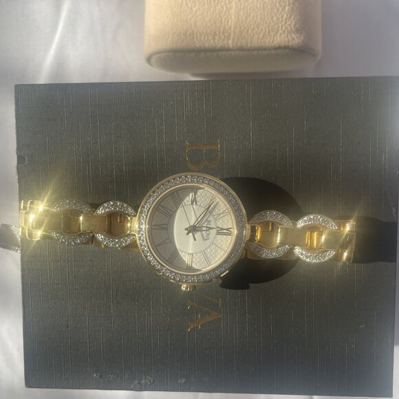 Bulova Ladies Classic Gold Tone Quartz Watch 98L300 New Without Tags. - Picture 1 of 7